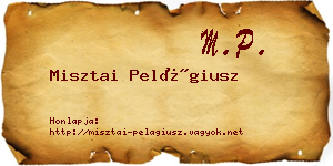 Misztai Pelágiusz névjegykártya